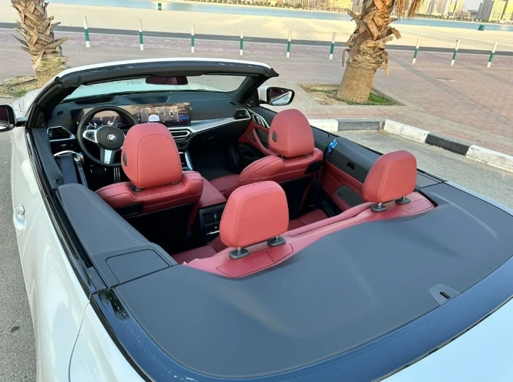 BMW 420 I Convertible 2023 WHITE RENTAL IN DUBAI - undefined